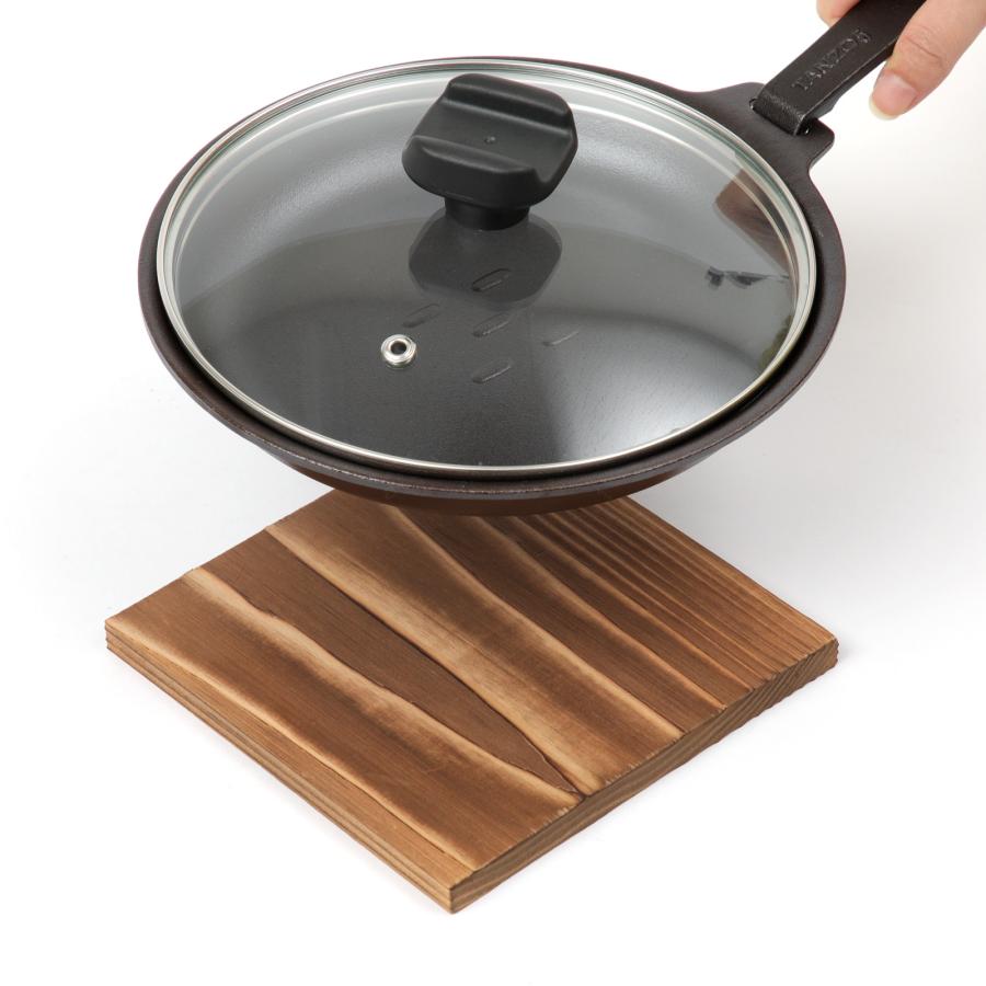 ヤマコー TANZO5 20cm ガラス蓋セット たん造 鉄フライパン20cm タン