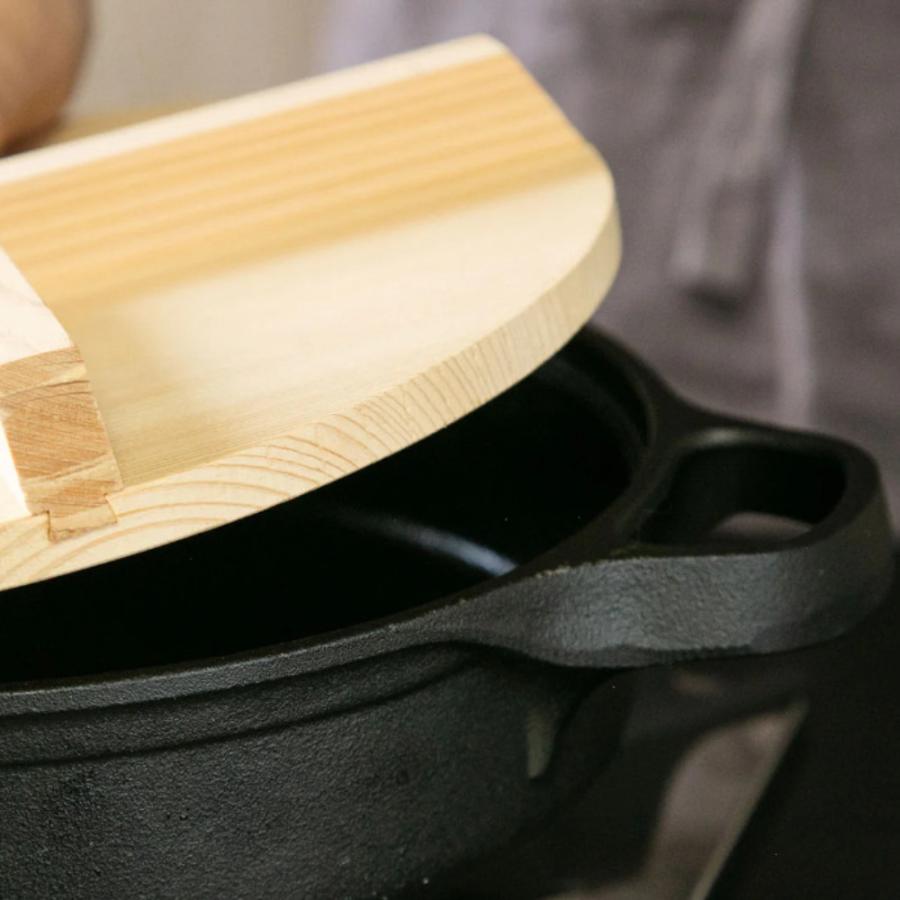 OIGEN（オイゲン） 及源鋳造 南部鉄器 鉄鍋 JYO 24cm 木蓋付き 日本製