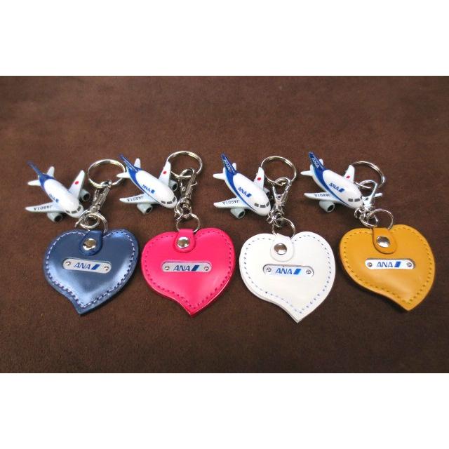 ANA航空グッズ 本革ハートキーホルダーANA : パイロットハウス