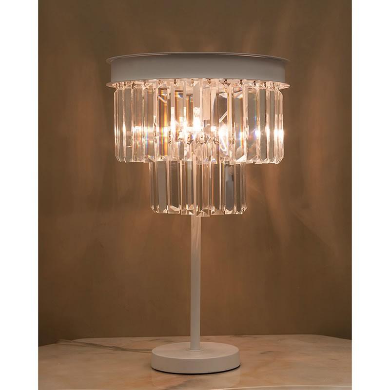 テーブルランプ シャンデリア おしゃれ クリスタル ライト 小さめ 円型