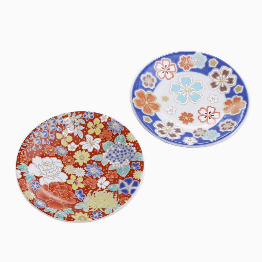 日本製 九谷焼 久谷五彩 陶器 陶磁器 磁気 お皿 縁起小皿 食器 和食器