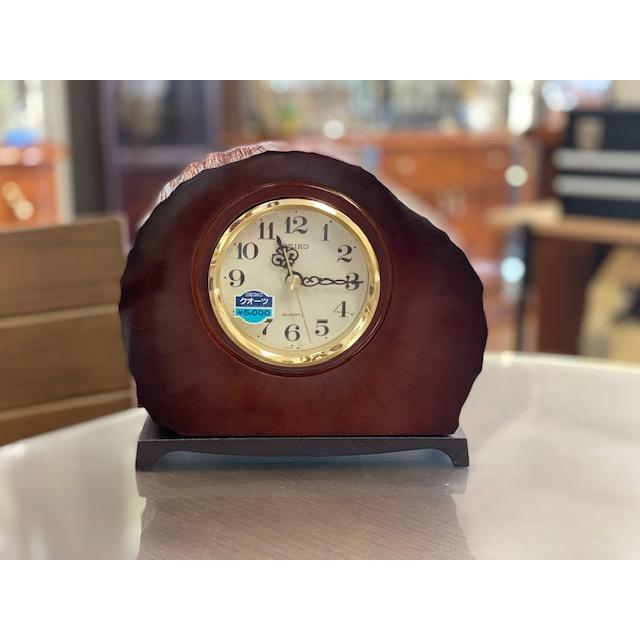 SEIKO（セイコー） QZ456B SEIKO 置時計 クオーツクロック 茶色 年輪