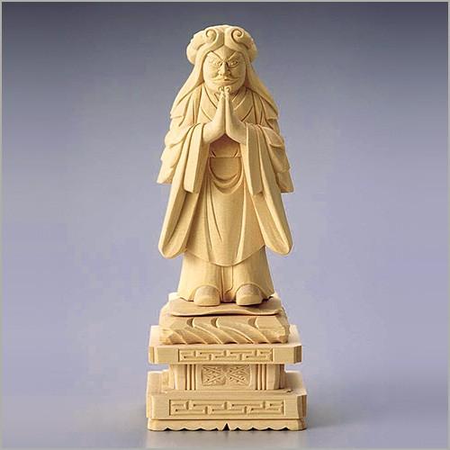 鬼子母神(日蓮宗の脇侍) 白木製 4.5寸 : 仏壇・仏具販売-仏壇屋 滝田