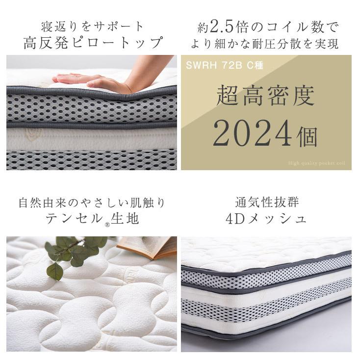 タンスのゲン マットレス クイーン ポケットコイル 高密度 ポケット