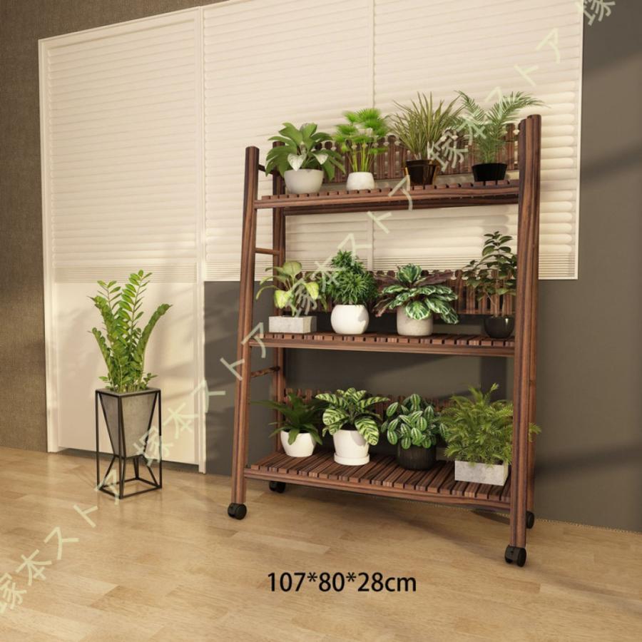 フラワースタンド 木製 3段 ガーデンラック 大型 フラワーラック 園芸