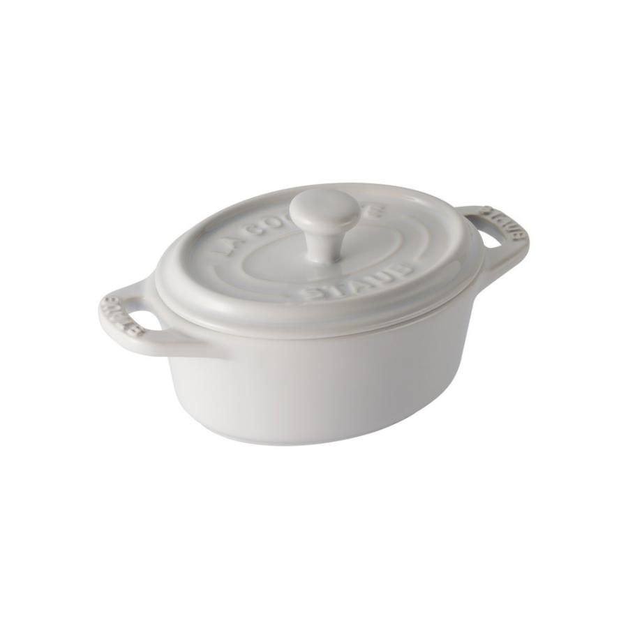 Staub（ストウブ） セラミック ミニオーバル ココット 11cm ホワイト