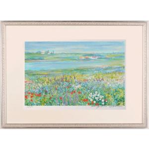 藤森悠二 水彩画 絵画 絵 ローマ・スペイン階段 イタリア ローマの休日