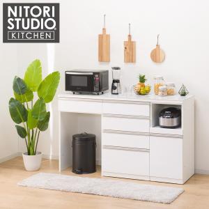 ニトリ（NITORI） キッチンカウンター(リガーレ160KB WH) キッチン収納