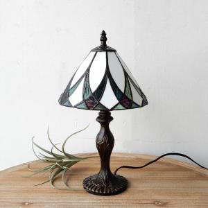 ステンドグラスランプ ピーコック 8インチ 孔雀 ステンドランプ