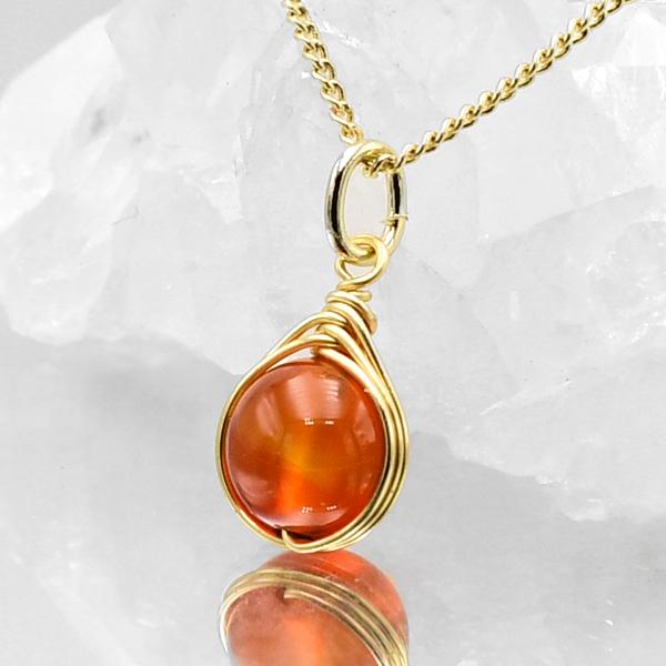 L'ange（ランジュ） ネックレス カーネリアン 天然石 オリジナル