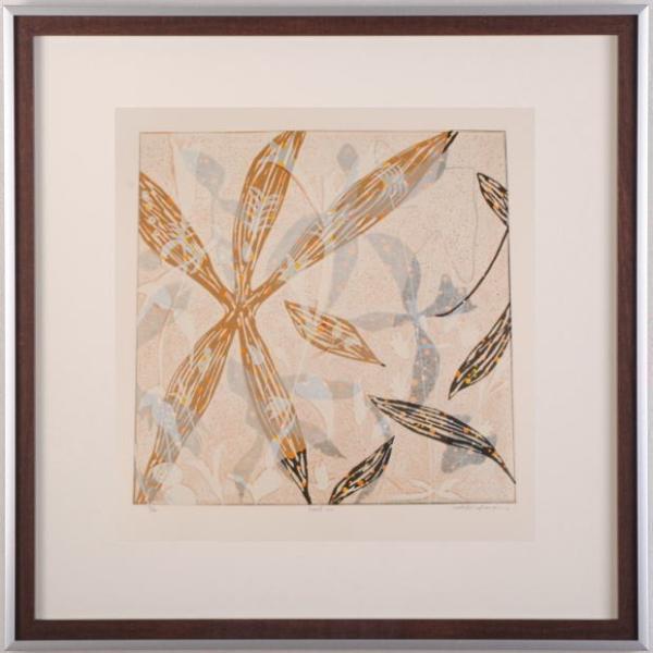 抽象画 絵画 モダンアート ナチュラルモダン リノカット 版画 白駒一樹