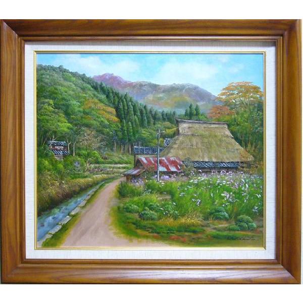 絵画 油絵 四方道夫 肉筆油絵 福井県途中谷 F10 : アートフジ - 通販