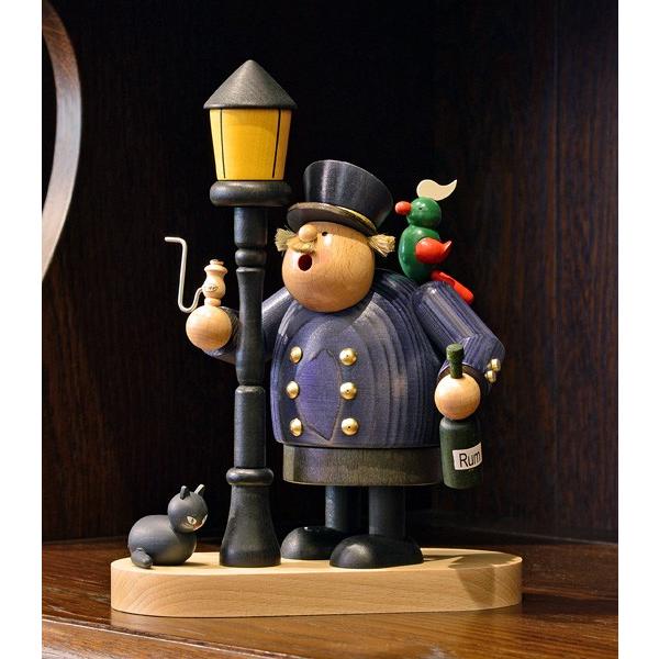 ドイツ木工芸品 煙出し人形 酔っ払った船長 黒猫 : 横浜元町 竹中