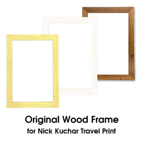 ニックカッチャー】ハワイトラベルプリント 専用 ウッドフレーム【nick