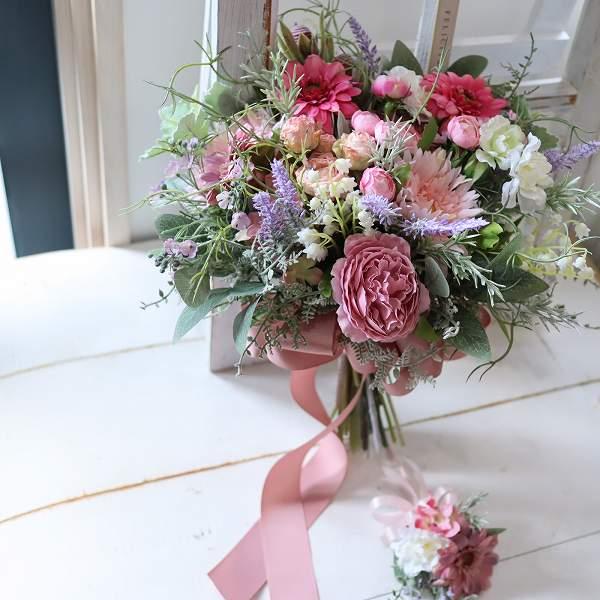 2023春婚 ボリューム感！ ナチュラル クラッチブーケ 前撮り フォト