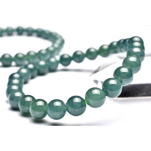 グアテマラ産◇希少マンサーノ翡翠 青翡翠(ブルージェダイト) 9.5mm