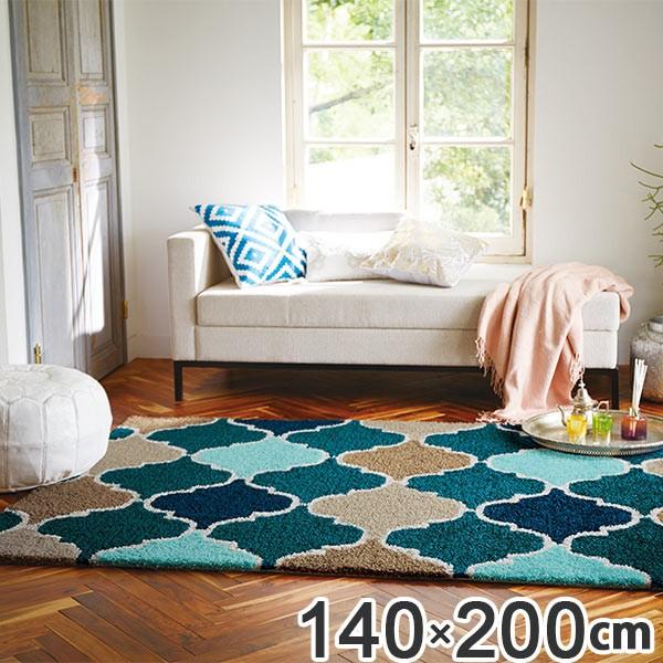 ラグ 約1.5畳 140×200cm 防ダニ 防炎 床暖 ホットカーペット対応