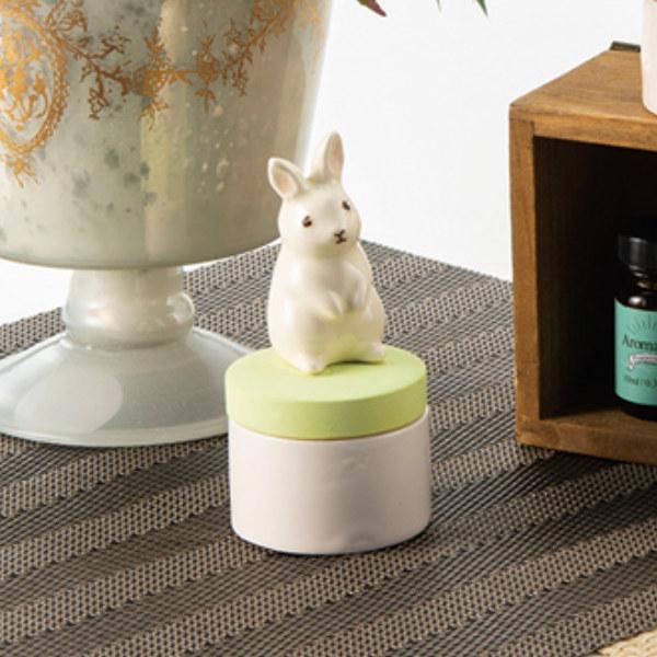 アロマストーン うさぎ 動物 陶器 （ アロマポット アロマ 石