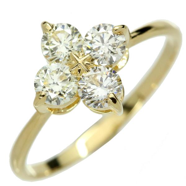 ダイヤモンド リング/指輪 0.650カラット 18金イエローゴールド K18 4