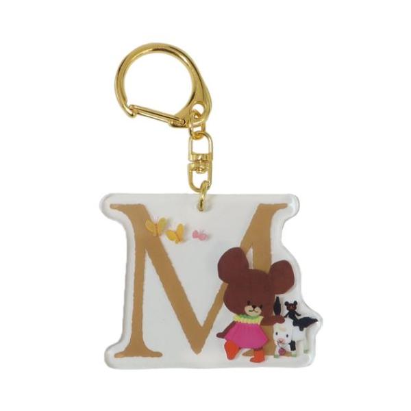 ベアー イニシャルキーホルダー キーチェーン くまのがっこう M