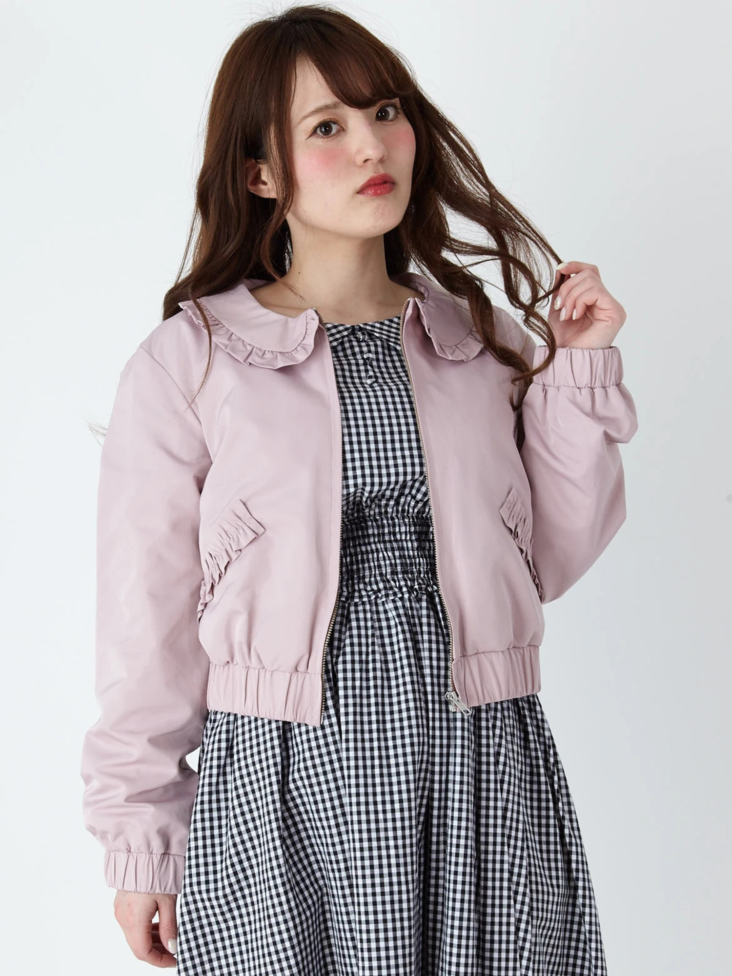 BACKリボンライトブルゾン - Ank Rouge(アンクルージュ)のブルゾン