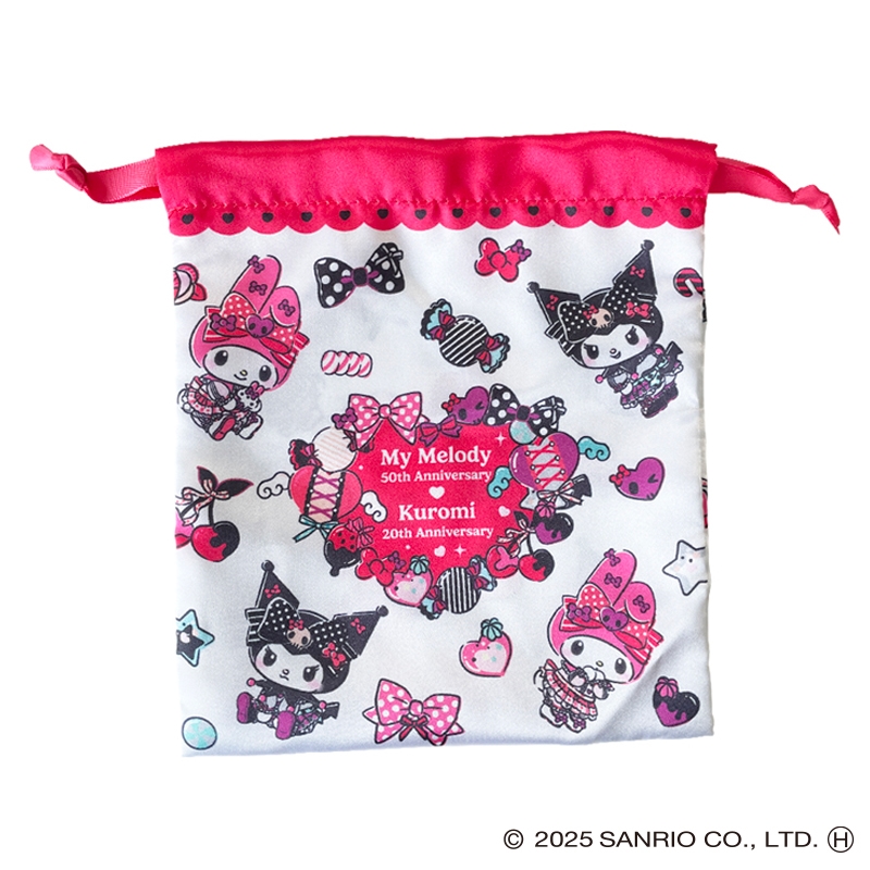 スモール・プラネット リボン巾着 マイメロディ50thクロミ20th