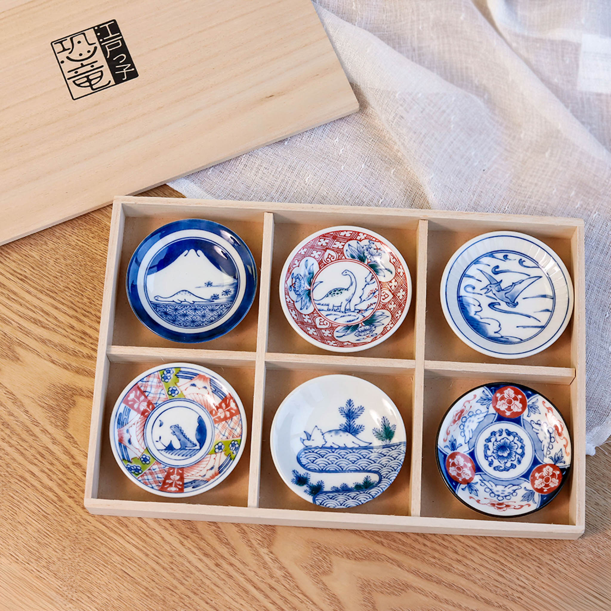 美濃焼 まめ皿セット | 江戸っ子恐竜 | 六客 | awasaka