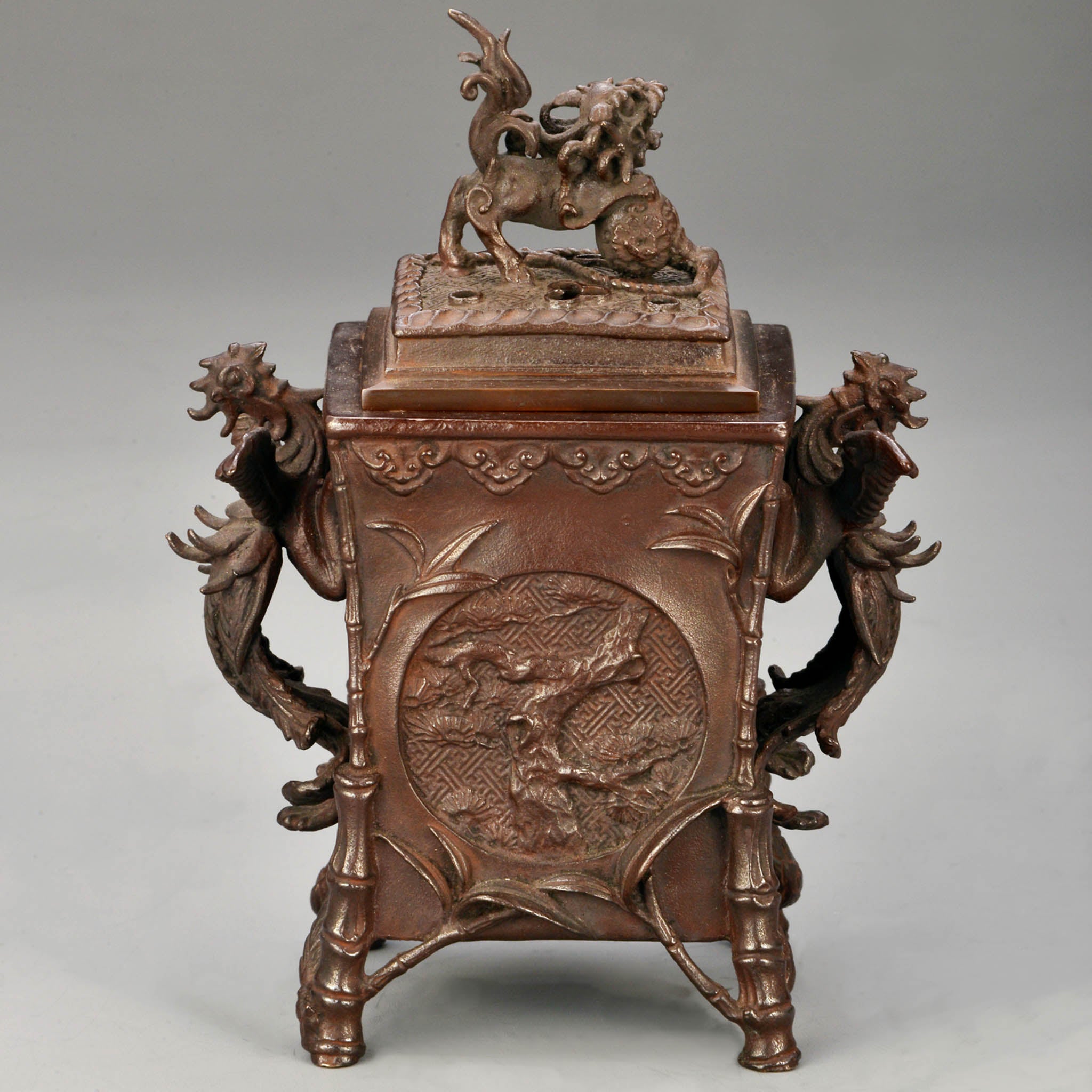 高岡銅器 香炉 | 玉獅子 | 銅 | 喜泉堂