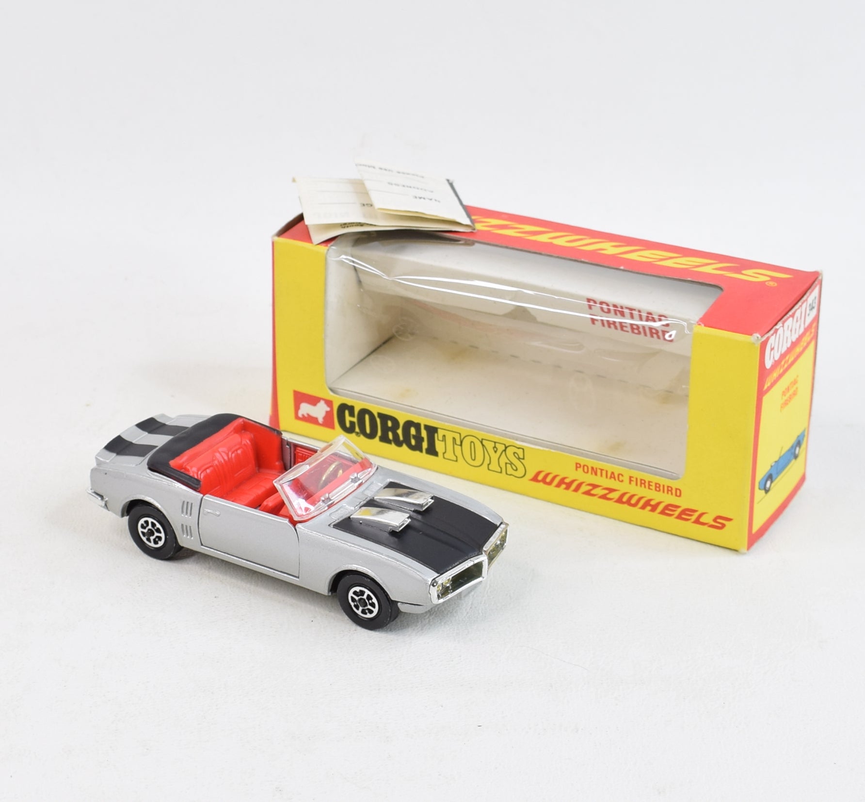 Corgi toys 343 Pontiac Firebird Virtually Mint/Lovely box (Button