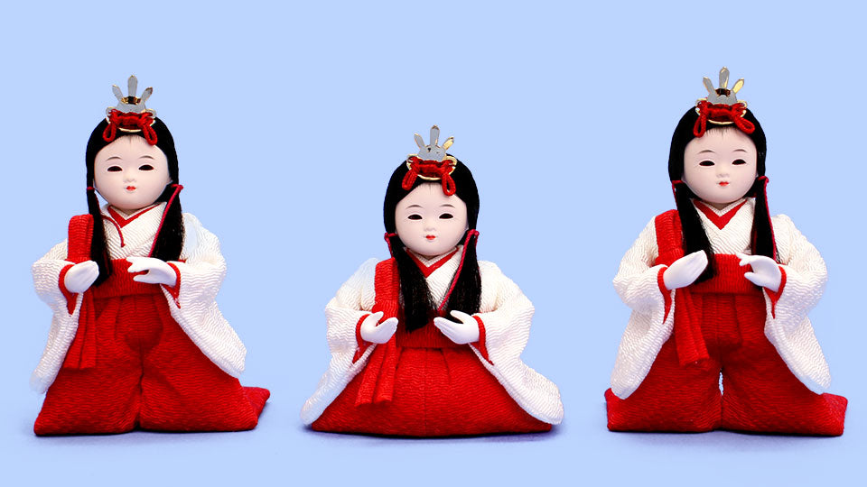 雛人形単品三人官女1 まめびな – 寿鳳人形の東芸