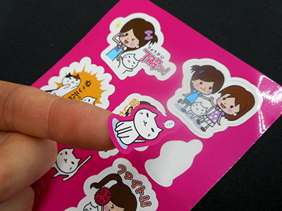 付け合せキャラクターシール｜カピタのシール