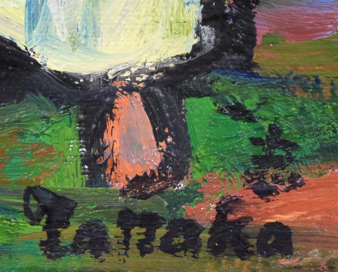 田中忠雄「よみがえり・復活の朝」油絵・F3号 絵画買取・販売の小竹美術