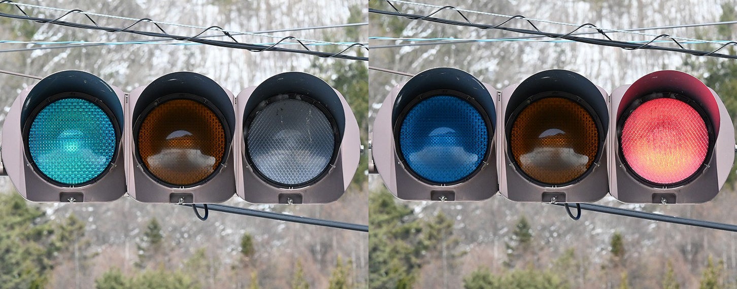 この信号機、赤だけLEDだ！ 理由はまさかのコスパ？ 【信号機マニア