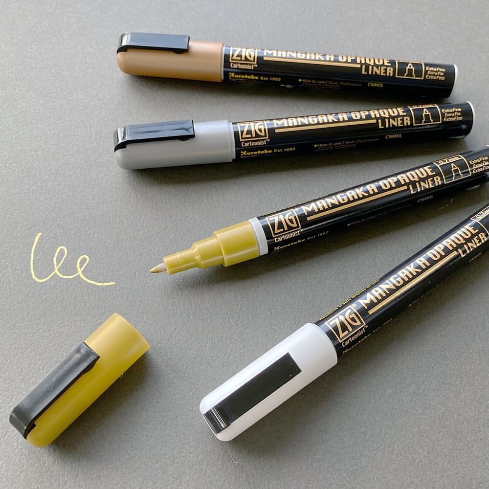 ZIG Cartoonist MANGAKA OPAQUE LINER 4V（オペークライナー4色セット