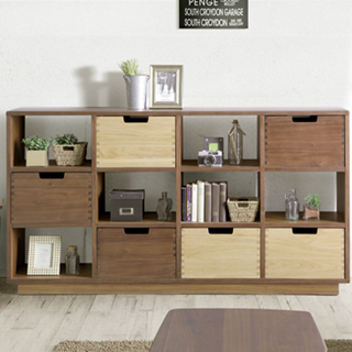 Olivia 木製 フリーラック 幅1600