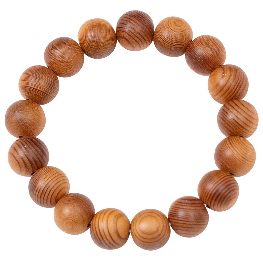 男性用 ブレスレット 特選 腕輪 念珠 屋久杉 12mm玉 桐箱 & 証明書 付