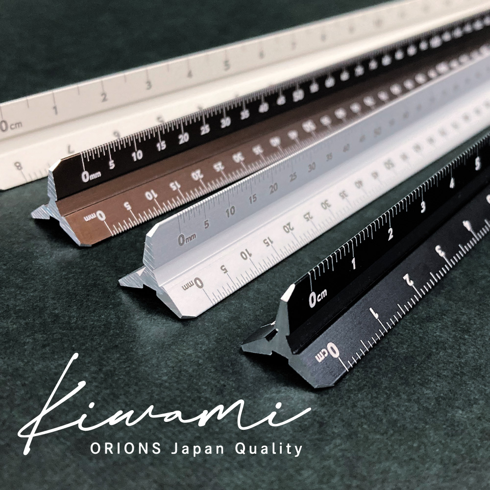 Kiwami LRオールアルミ3面定規 16cm ホワイト - 共栄プラスチック