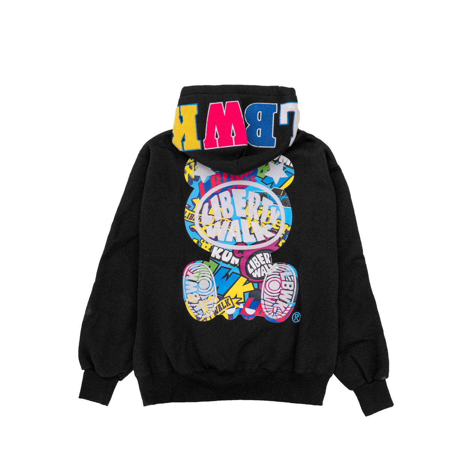LB Big KUMA Colorful Hoodie Black - LB-ONLINE STORE