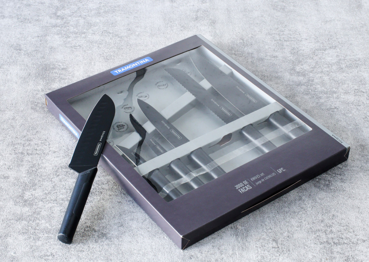 包丁 6点セット ニグマ ブラック トラモンティーナ （ TRAMONTINA 牛刀