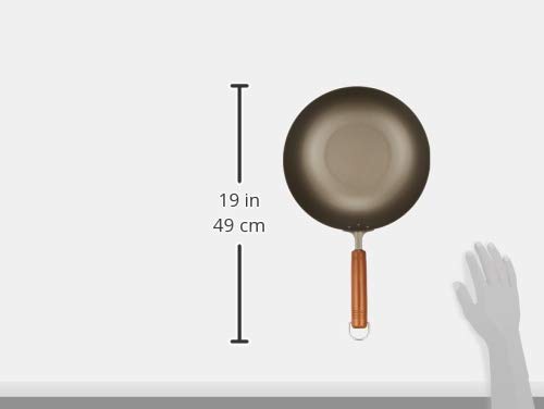 Amazon｜長谷元 純チタン 木柄いため鍋 26cm 本体:チタン 柄:木 日本