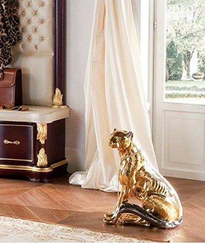 Amazon.co.jp: 陶器 動物 ヒョウ 置物 イタリア製 豹 レオパード