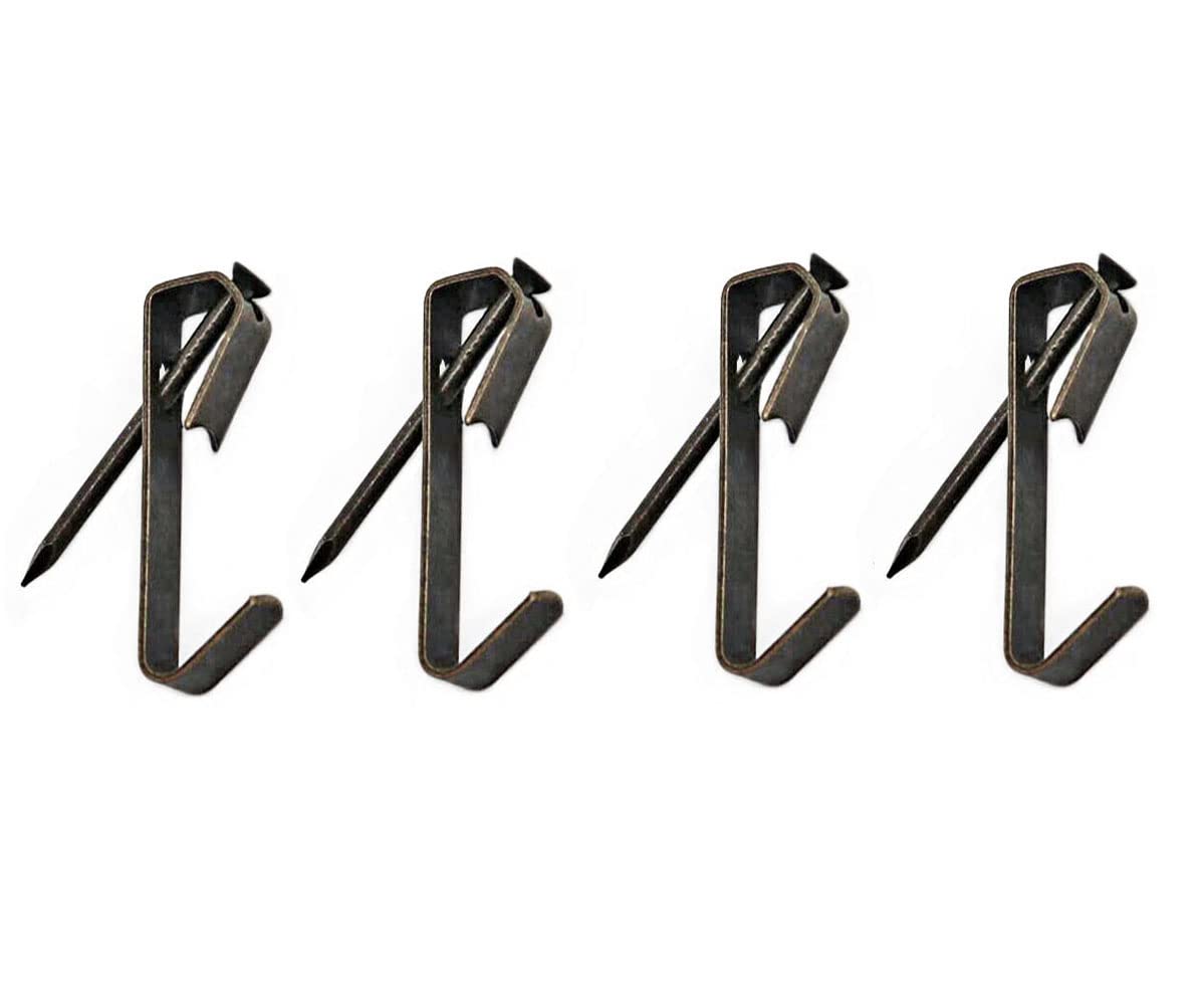 Amazon | IDEALSV ブロンズ 100個パック 写真吊り下げフック 釘付き