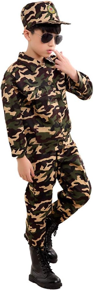 Amazon.co.jp: キッズ 迷彩服 BDU上下セット 子供用 マルチカム