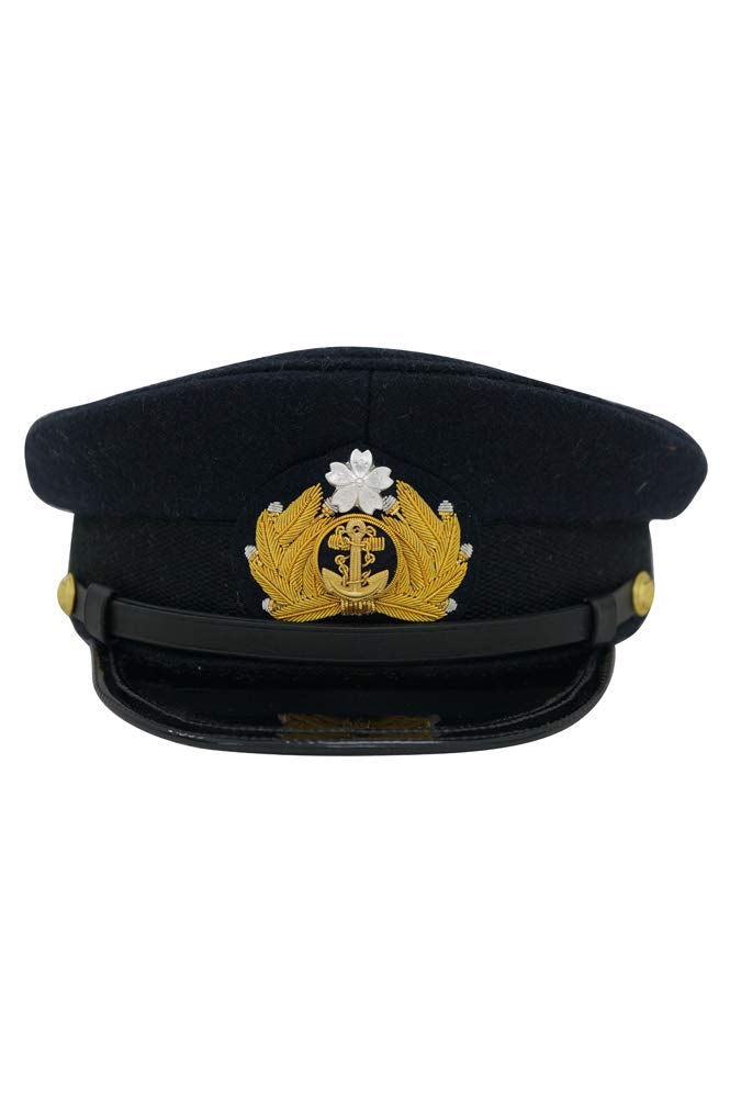 Amazon | 第二次世界大戦 日本帝国海軍軍帽制帽 ウール 青/ブルー-56