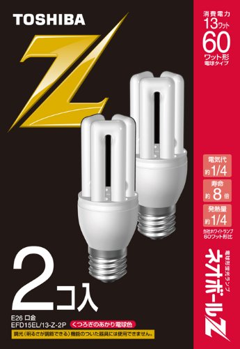 Amazon | TOSHIBA ネオボールZ D形 60Wタイプ 電球色 2個パック