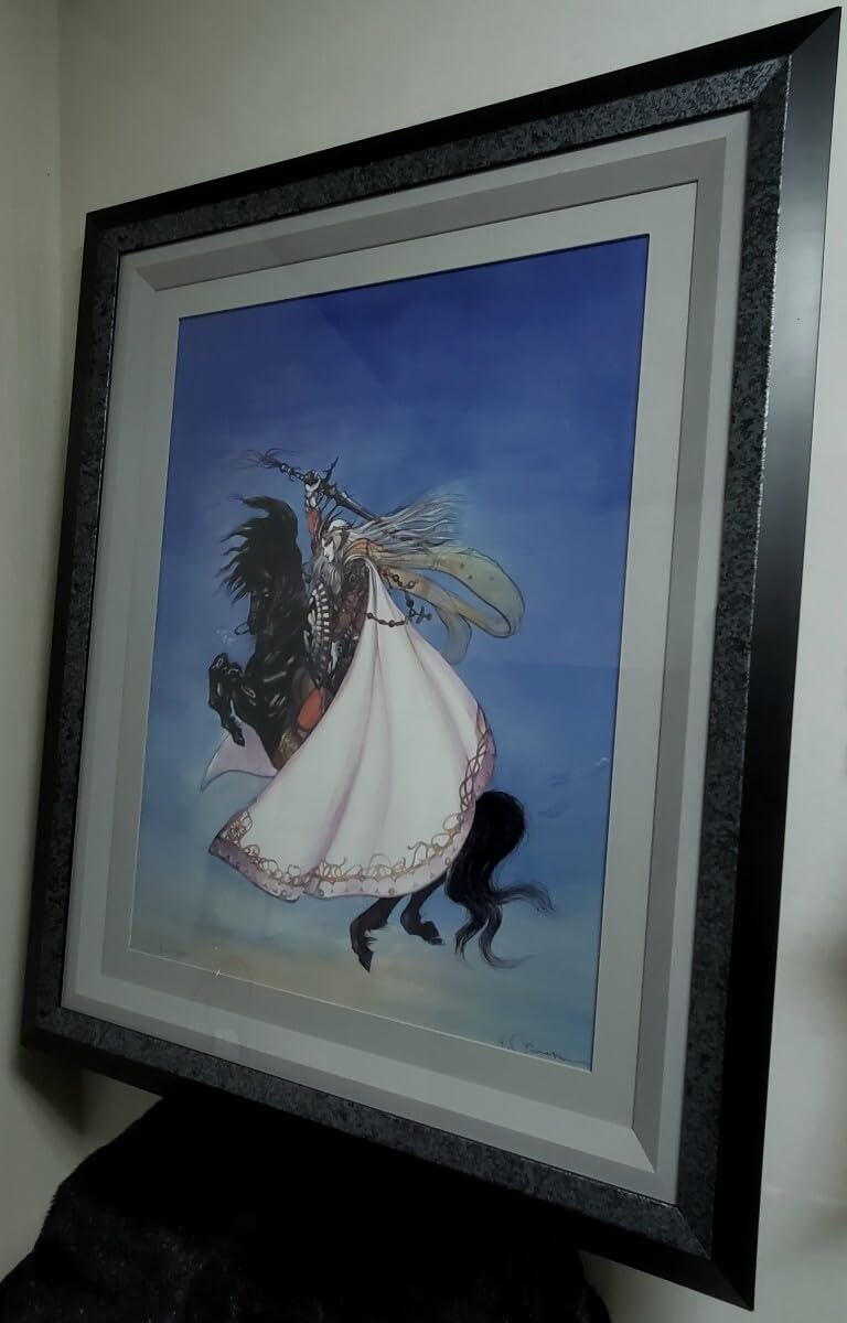 Amazon.co.jp: アールビバン限定200部天野喜孝 直筆サイン入版画『白