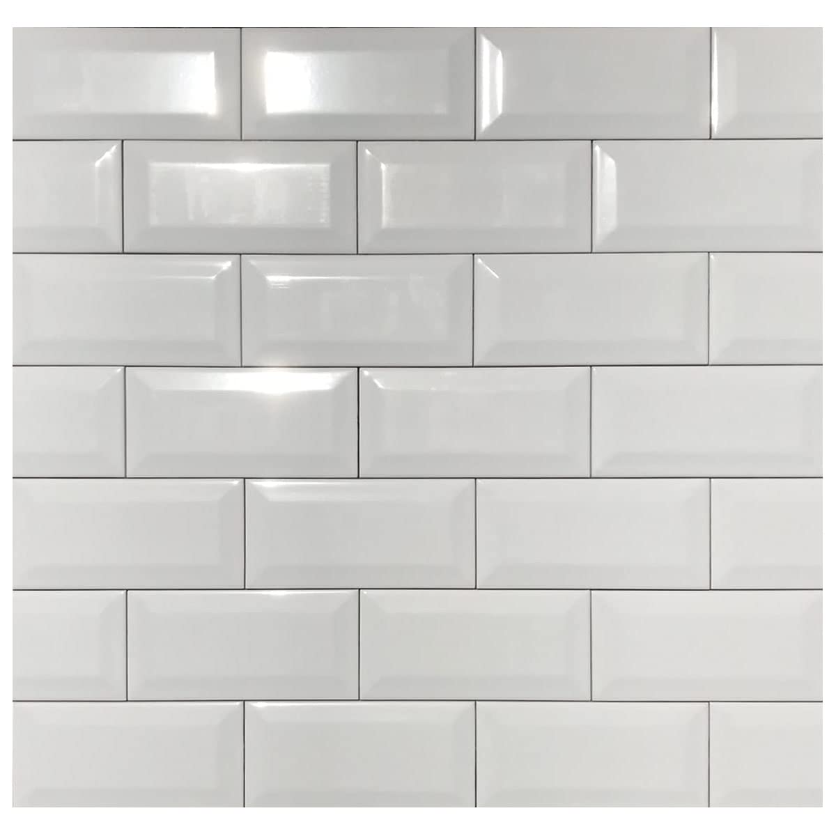 Amazon.co.jp: キッチンタイル サブウェイタイル 内装 壁 白 陶器質 約