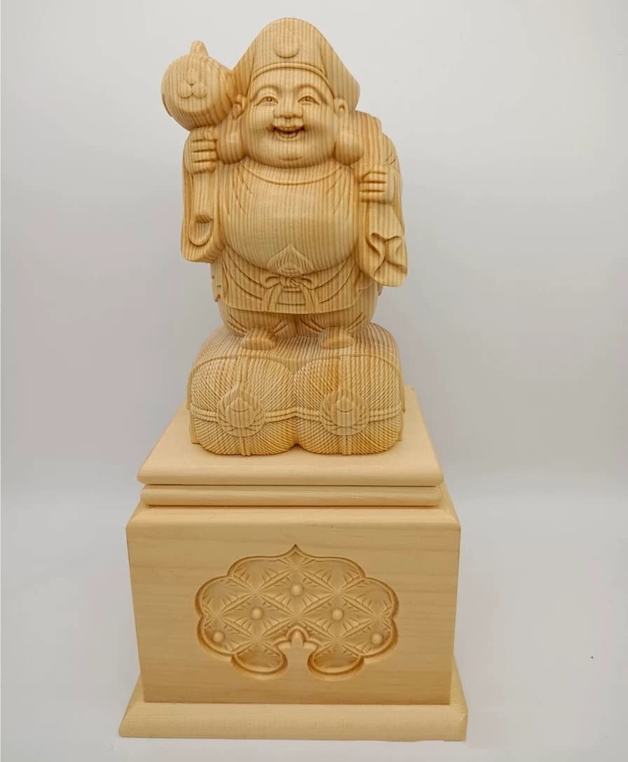 Amazon｜仏像 大黒天 大黒さん 置物 木彫 縁起物 七福神 大黒様 置物総