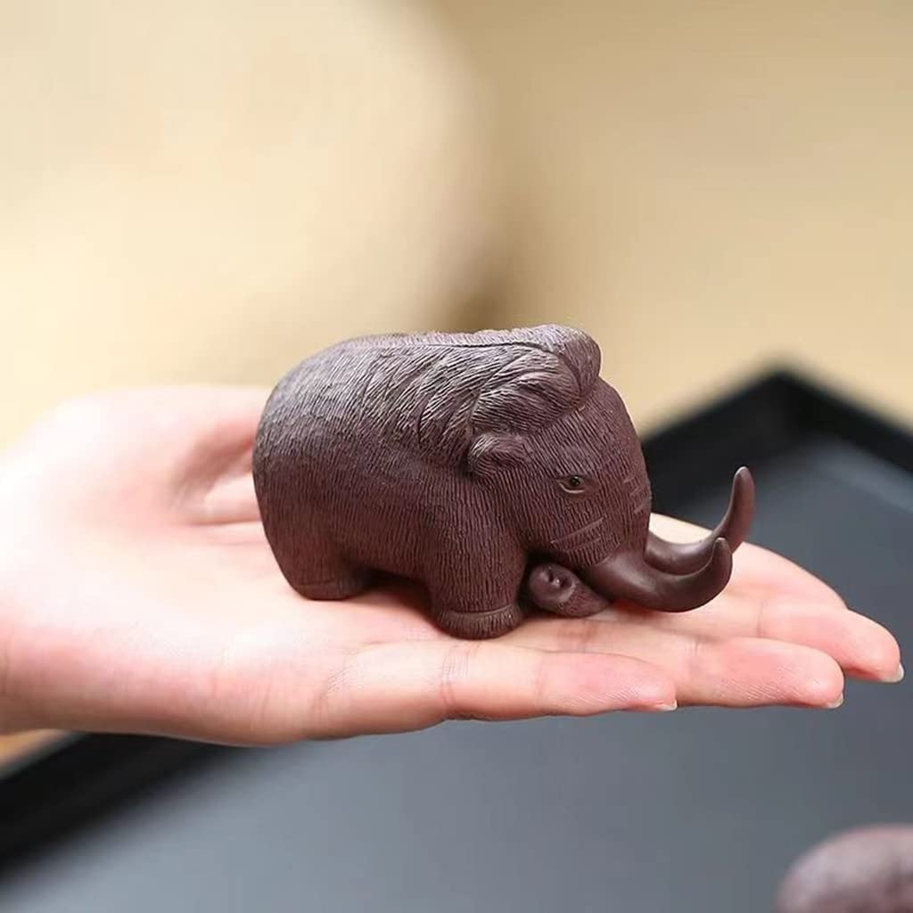 Amazon.co.jp: マンモス 象 置物 オブジェ 動物 インテリア 茶寵 茶玩