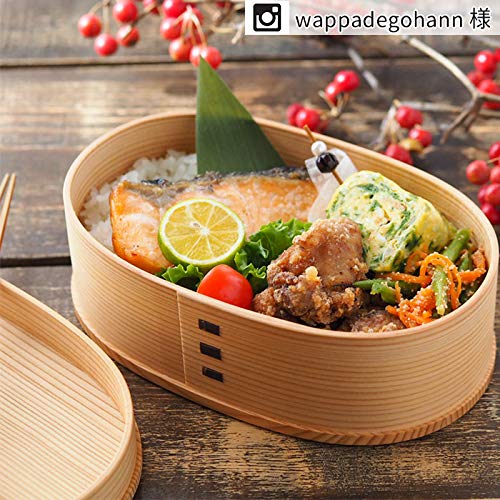 Amazon｜曲げわっぱ弁当箱 小判弁当箱 中 秋田杉 大館工芸社 650cc